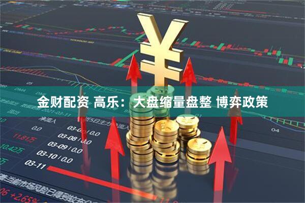 金财配资 高乐：大盘缩量盘整 博弈政策